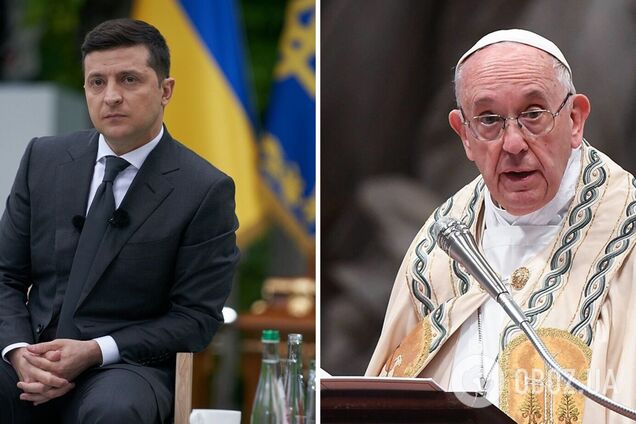 Владимир Зеленский и Папа Римский Франциск