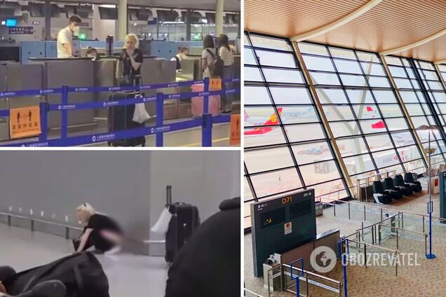Россиянка устроила скандал в аэропорту Китая и справила нужду на глазах пассажиров. Видео