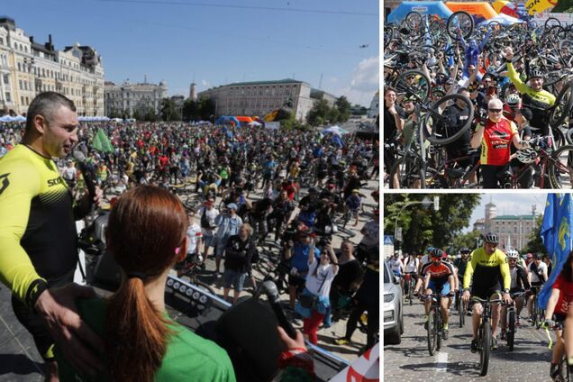 Кличко взяв участь у Велодні і дав старт велопараду. Фото