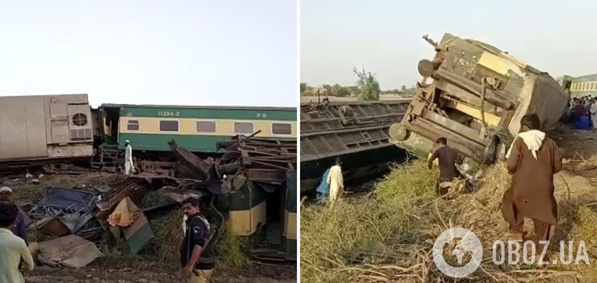 В Пакистане столкнулись два поезда
