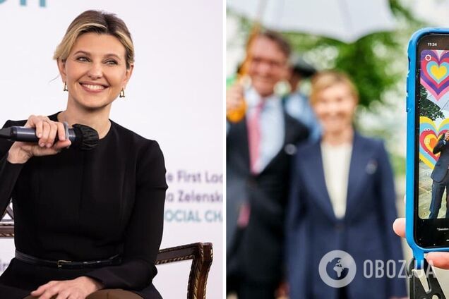 Зеленская появилась на встрече в стильном брючном костюме