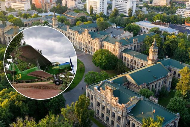 В Киеве возле КПИ установили памятник знаменитому самолету-рекордсмену АН-2