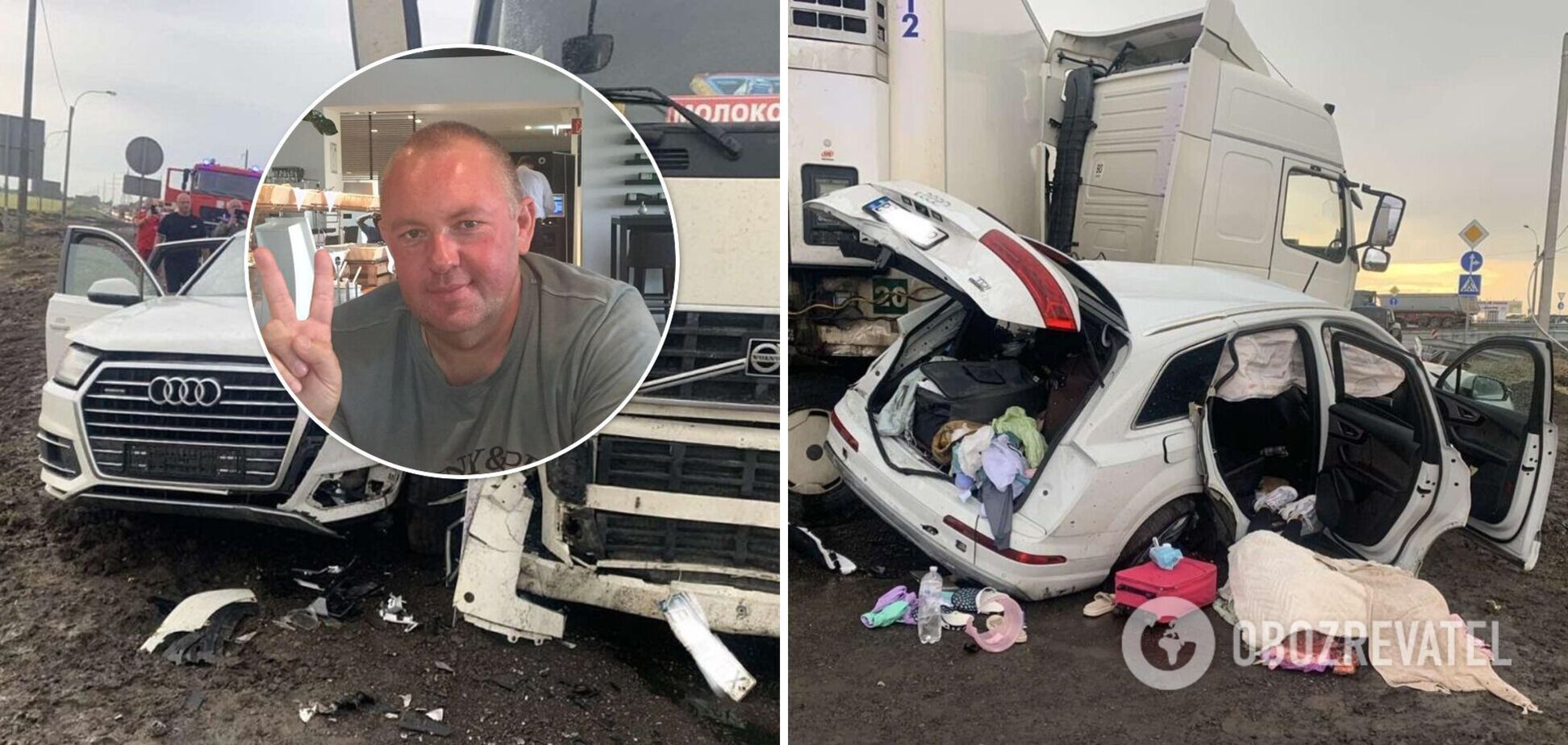 На Херсонщині в ДТП загинув 'свободівець' із сім'єю: одну дитину рятують лікарі. Фото