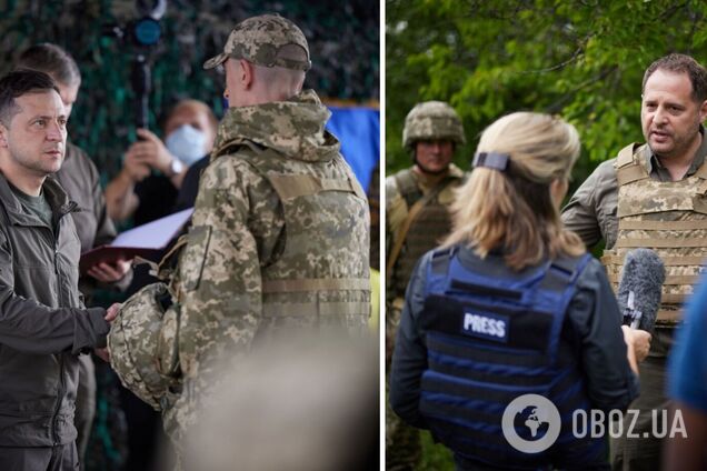 Зеленский и Ермак на Донбассе