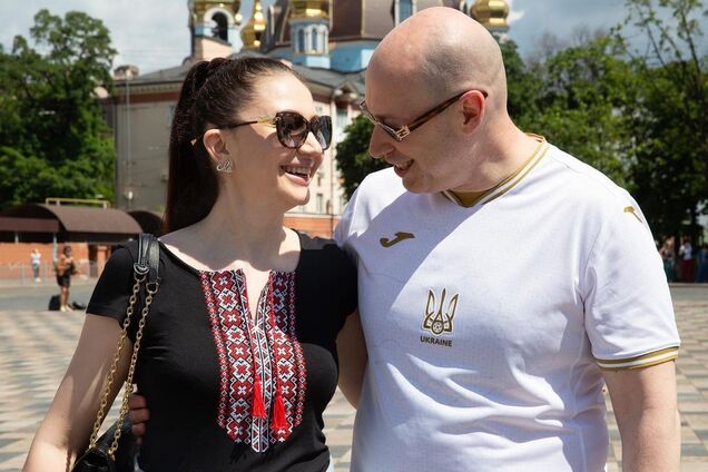 Известный украинский телеведущий Дмитрий Гордон с женой