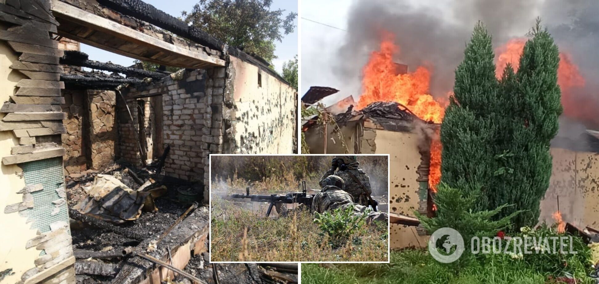 Оккупанты обстреляли жилые дома в Авдеевке, начался пожар. Фото