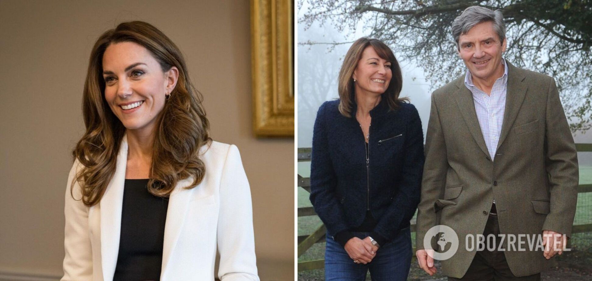 Кейт Миддлтон вышла на публику с 72-летним отцом. Редкое фото