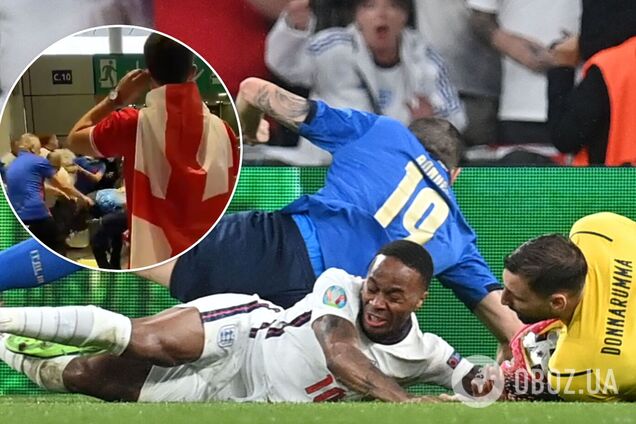 Драка фанатов Англии на финале Евро-2020 собрала 12 млн просмотров. Видео