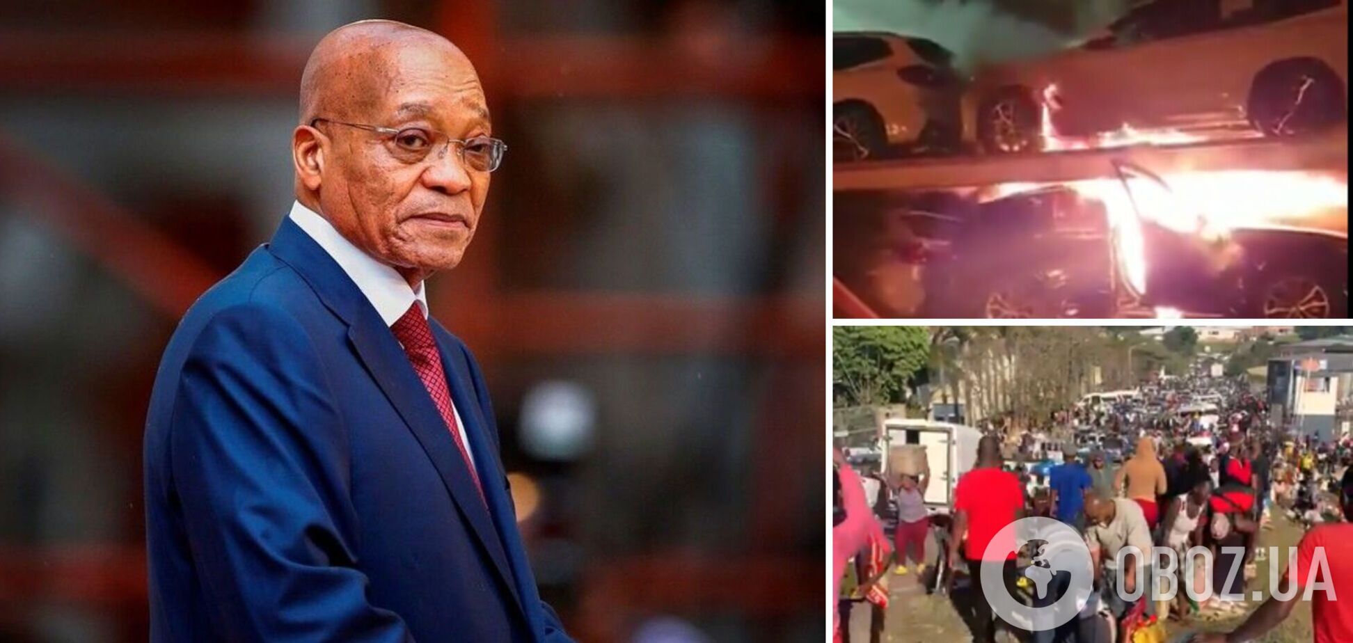 Жгут машины и грабят магазины: в ЮАР вспыхнули протесты на родине осужденного экс-президента. Видео