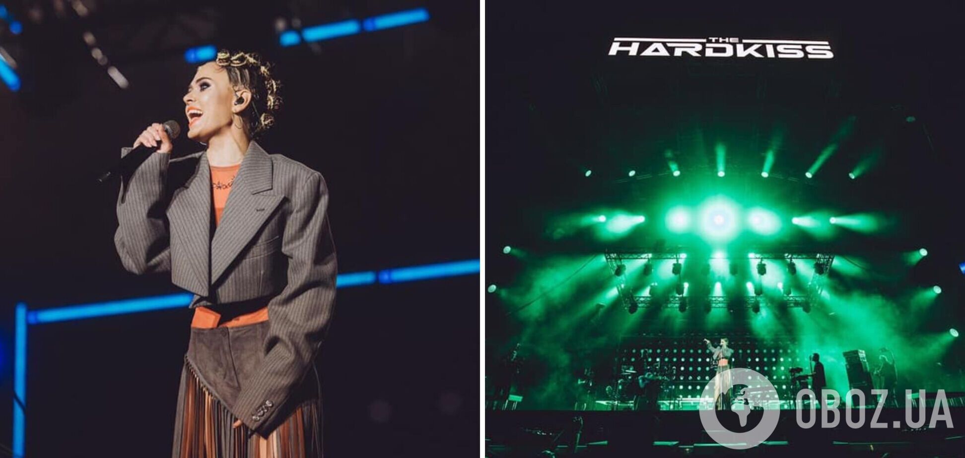 Юлия Санина на сцене Atlas Weekend показала язык своему мужу-гитаристу