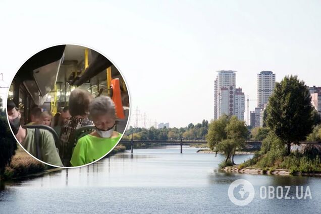 В Киеве в одном из автобусов рухнула часть крыши: реакция пассажиров удивила. Фото