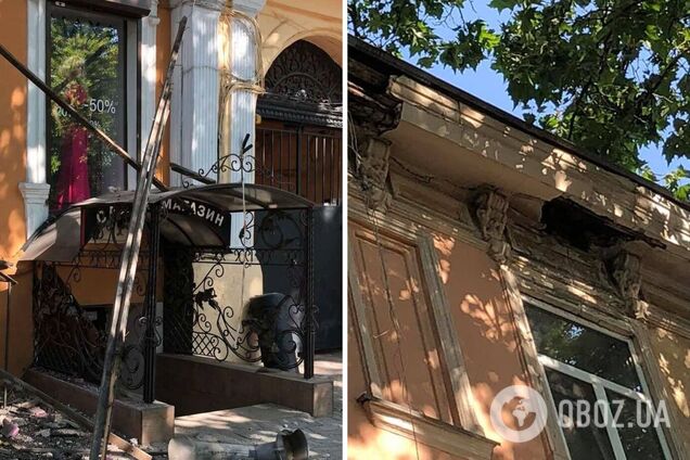 У центрі Одеси обвалилася частина фасаду історичної будівлі. Фото і відео