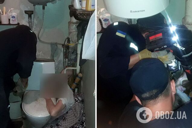 В Днепре спасатели освободили женщину, застрявшую в ванной на несколько суток. Фото