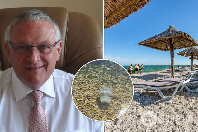 Мэр Бердянска придумал, как решить проблему с нашествием медуз: бросайте назад в море. Видео