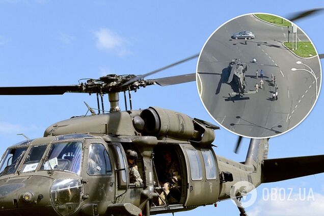 В центре Бухареста экстренно сел вертолет ВВС США. Фото и видео