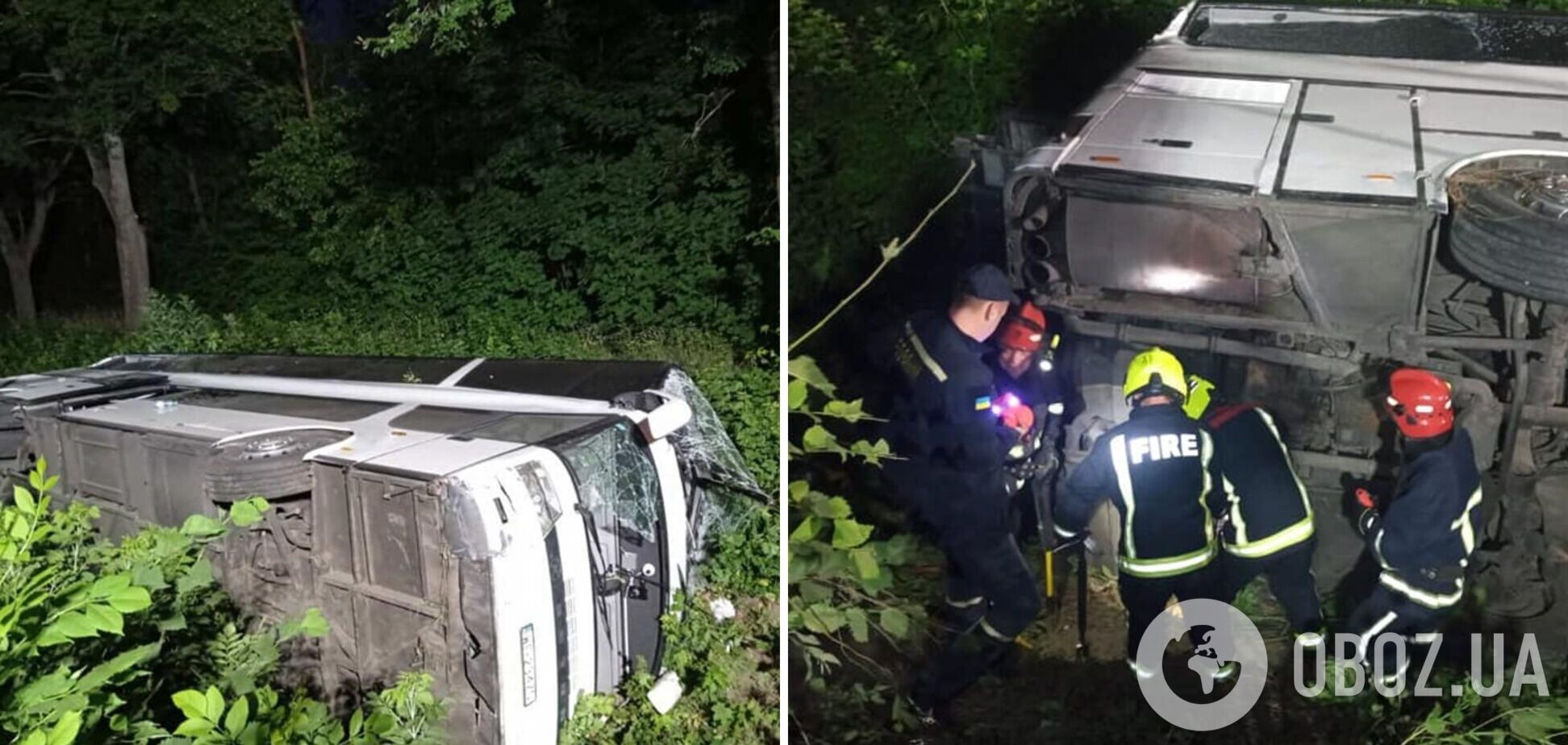 На Рівненщині перекинувся автобус Київ-Вроцлав: понад 20 постраждалих. Фото