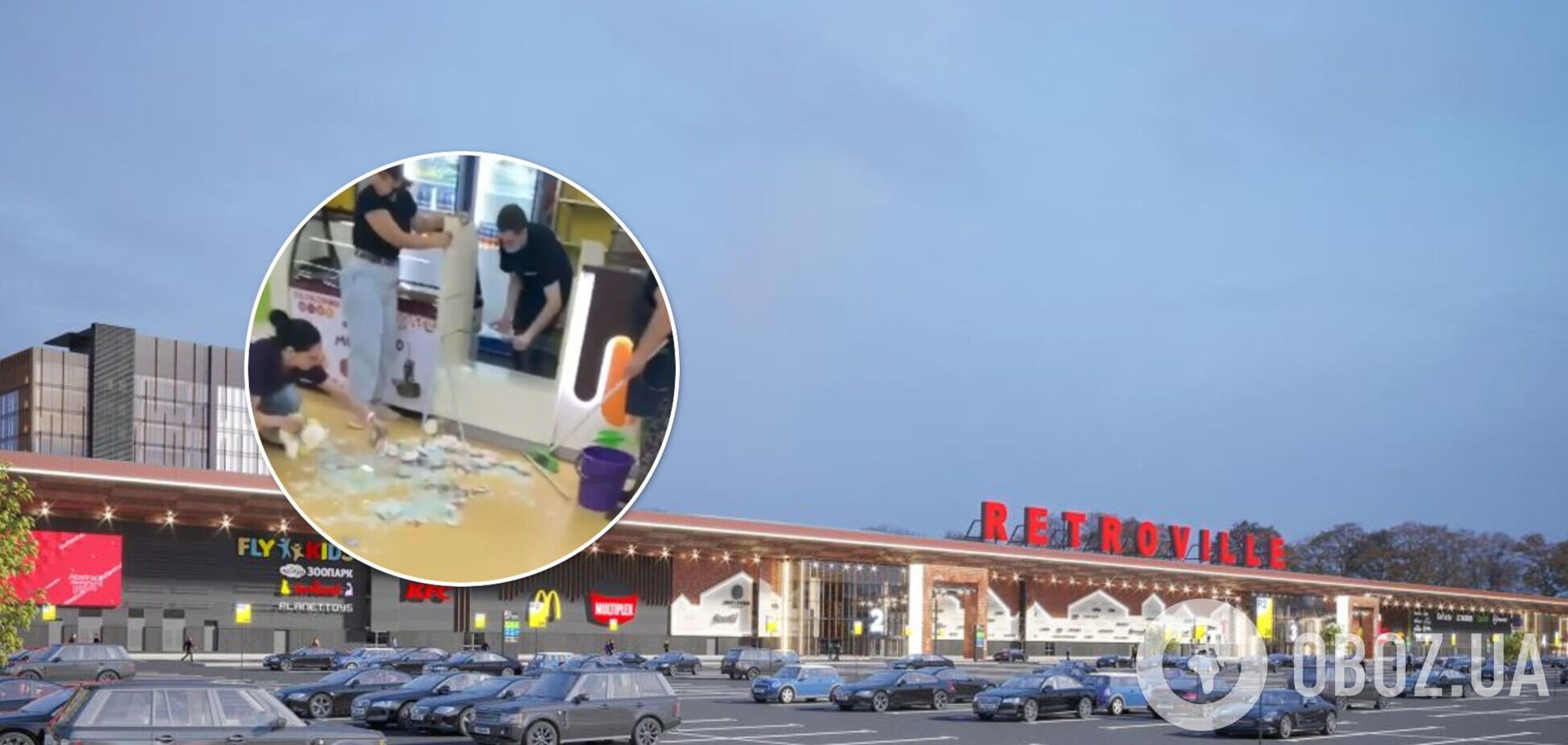 В Киеве в одном из ТРЦ на ребенка упала стеклянная витрина: администрация проигнорировала. Видео