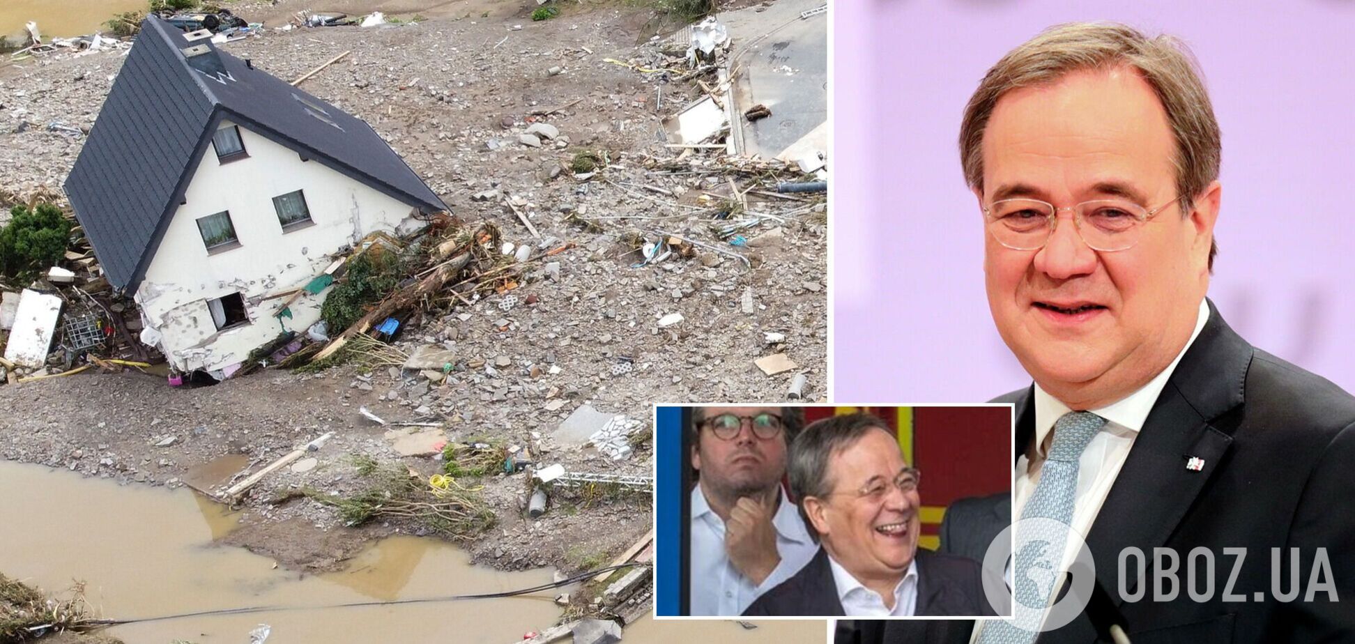 Кандидат в канцлеры Германии попал в скандал из-за смеха во время речи о жертвах наводнения. Видео