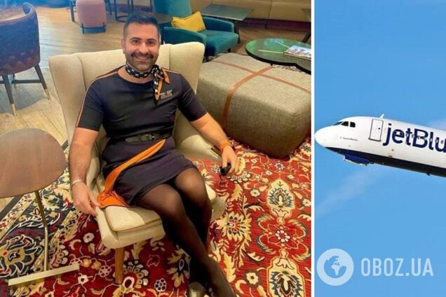 Авиакомпания наняла в стюарты мужчин на каблуках и в платьях. Фото