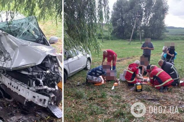 На Волыни авто врезалось в дерево, погибли трое человек, среди них ребенок