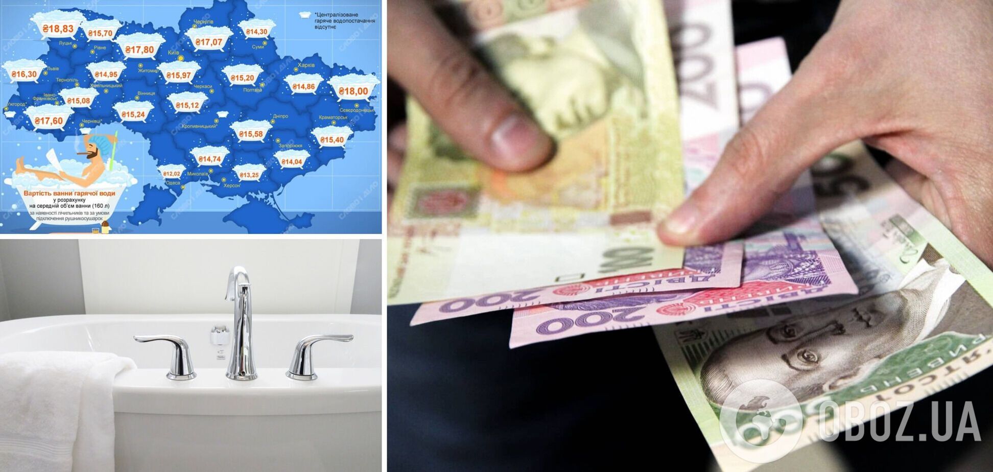 В каких городах Украины дороже всего принять ванну