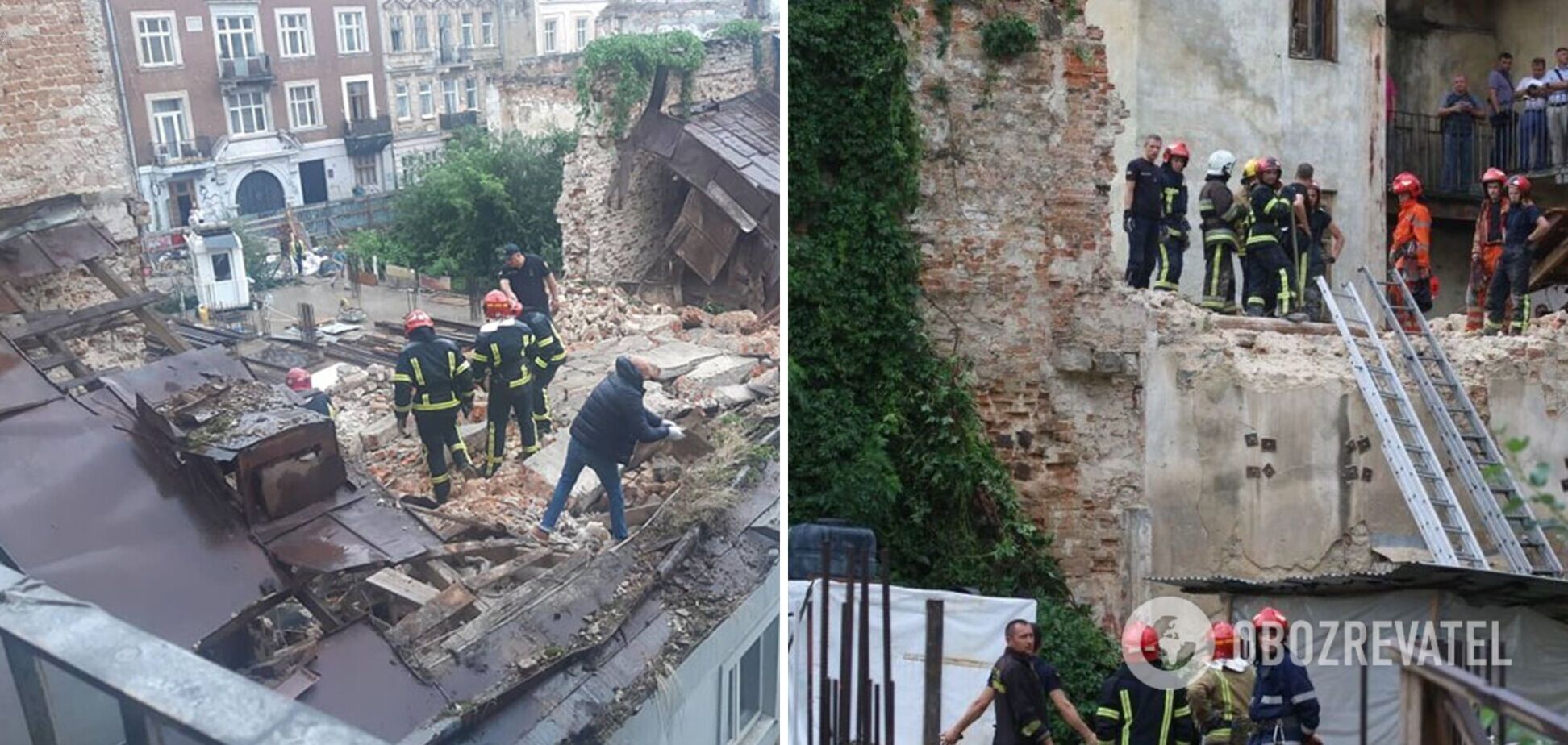 Обвал дома в центре Львова