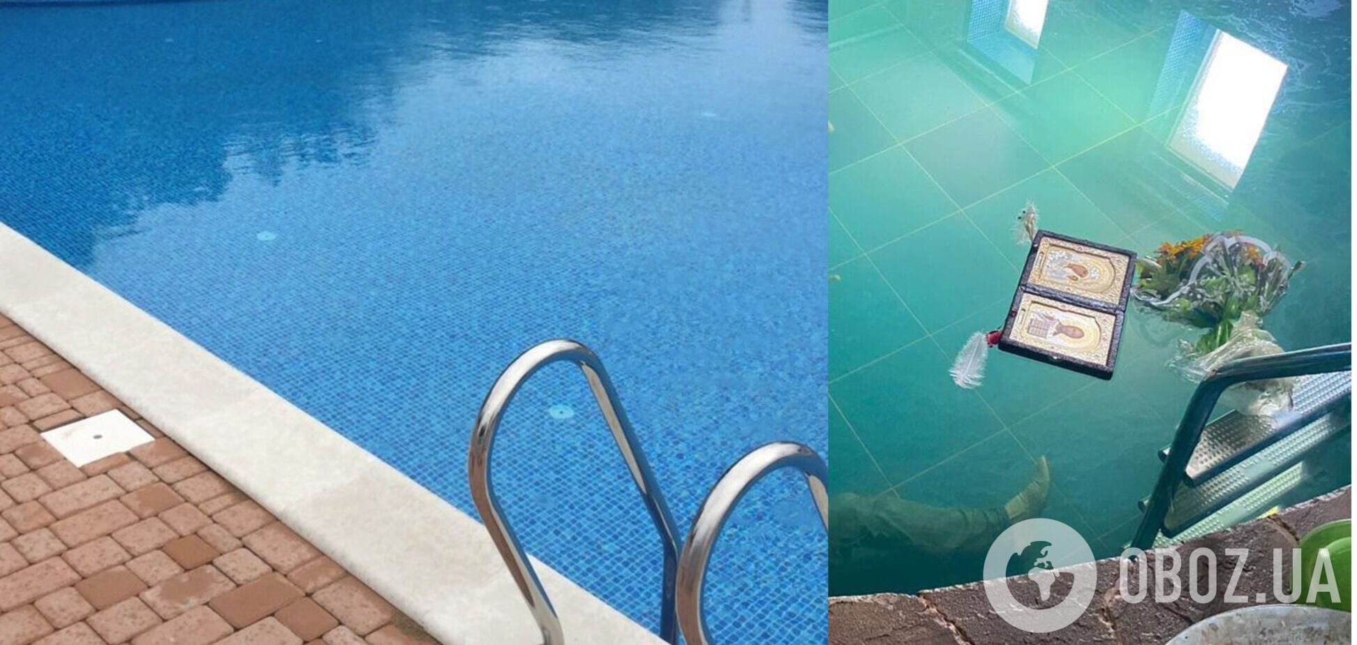 На воді плавали букети квітів та ікона