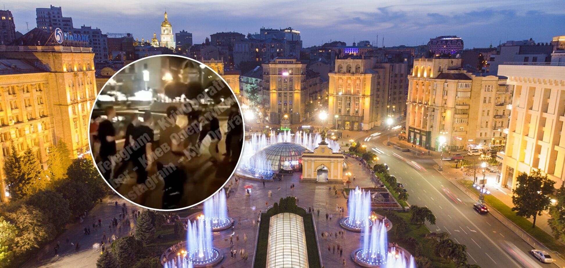 У центрі Києва сталася масова бійка за участю іноземців. Відео