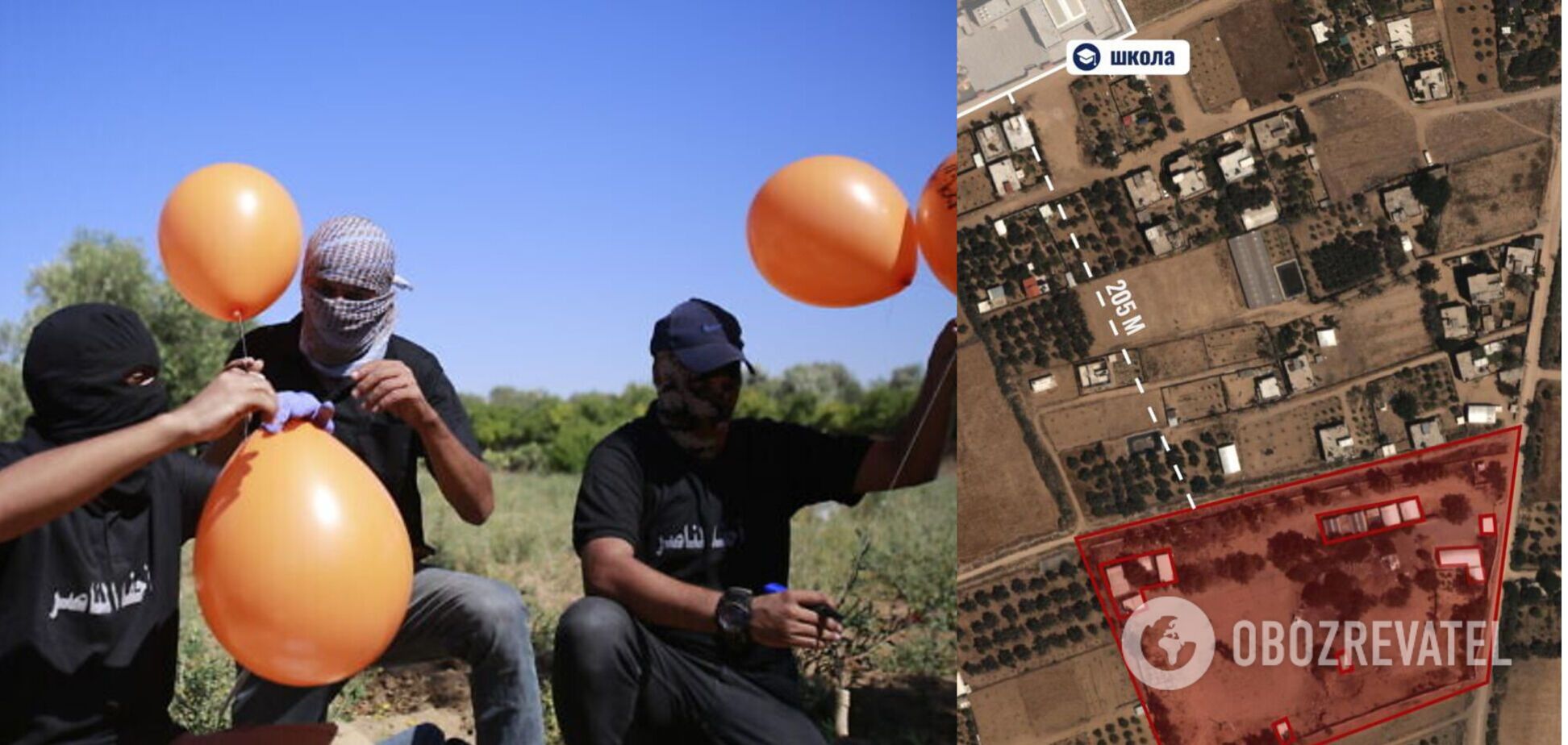 ХАМАС запустив кулі з вибухівкою на територію Ізраїлю