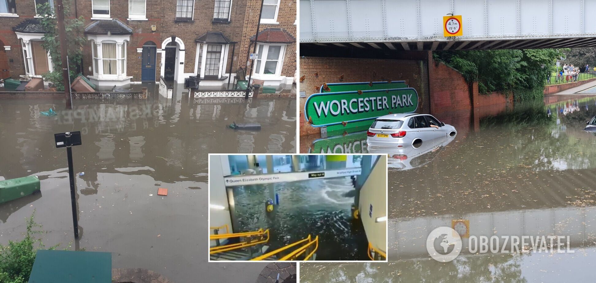 В Лондоне затопило метро и множество домов. Фото и видео непогоды
