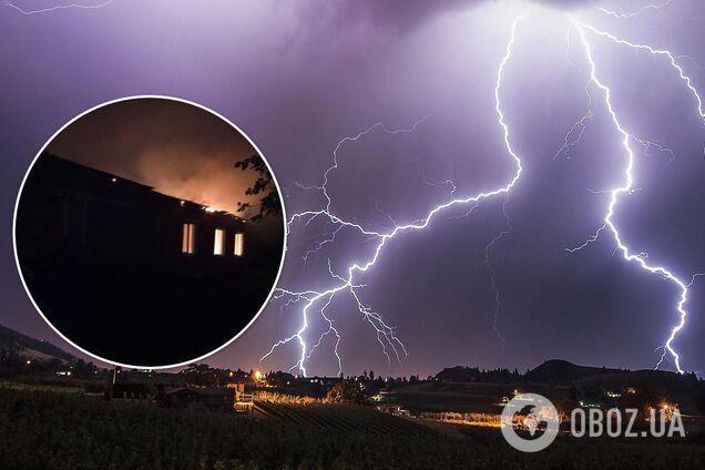 На Ривненщине молния попала в школу и спровоцировала пожар. Фото