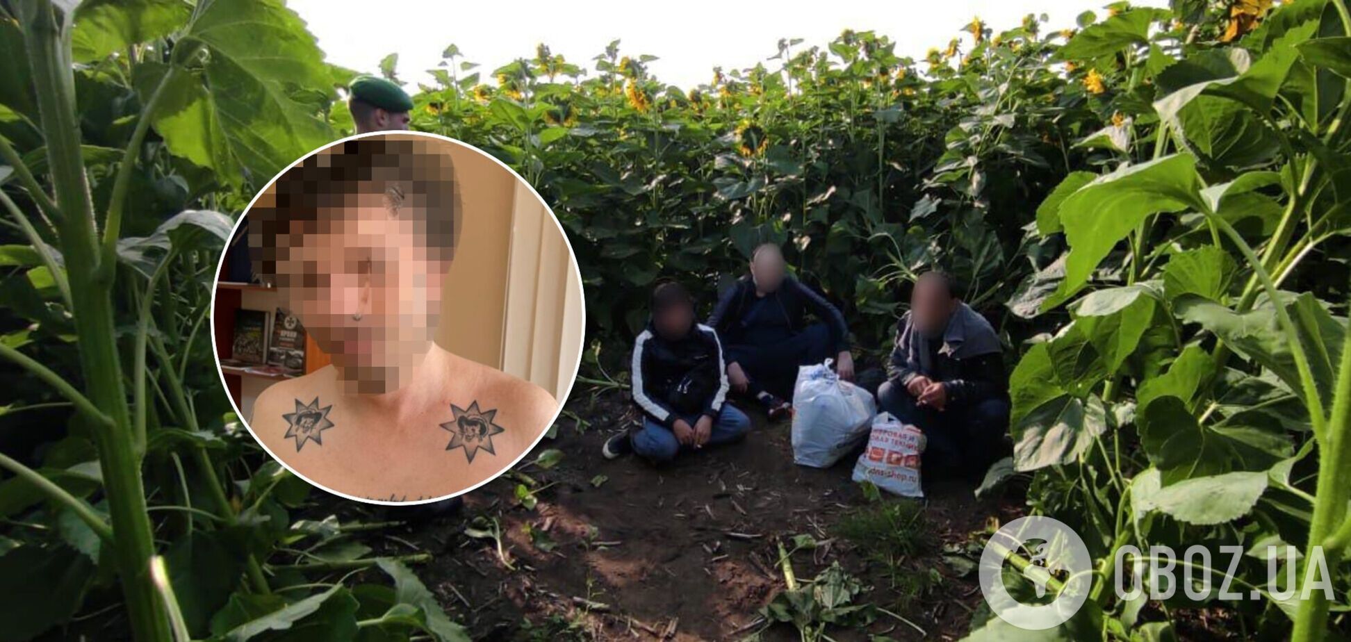 'Криминальные авторитеты' прятались в подсолнухах на границе с РФ