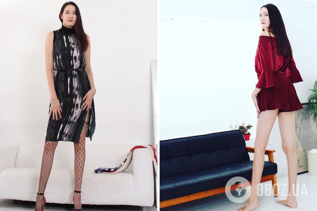 Как выглядит модель с 'самыми длинными ногами в мире'. Фото