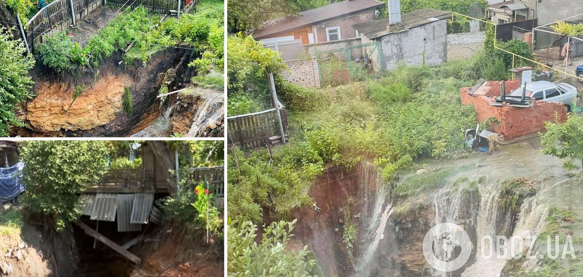 В Одессе после ливней жилой дом завис над катакомбами. Видео