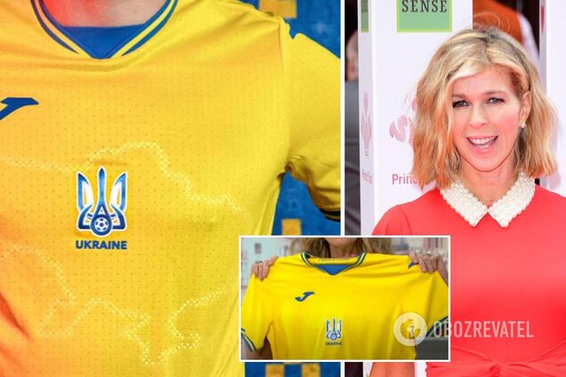 В Британии телеведущая сравнила карту Украины на форме сборной с 'грязным пятном'
