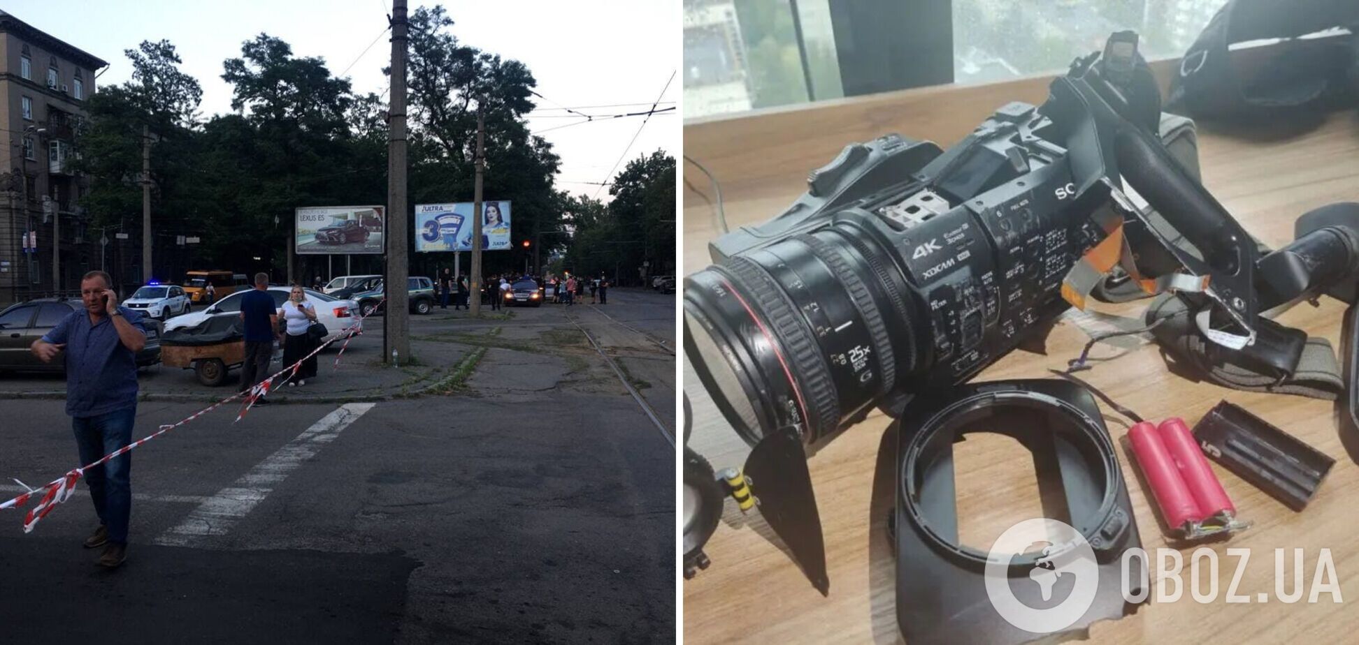 В Днепре атаковали журналистов, которые фиксировали демонтаж рекламных конструкций, – НСЖУ