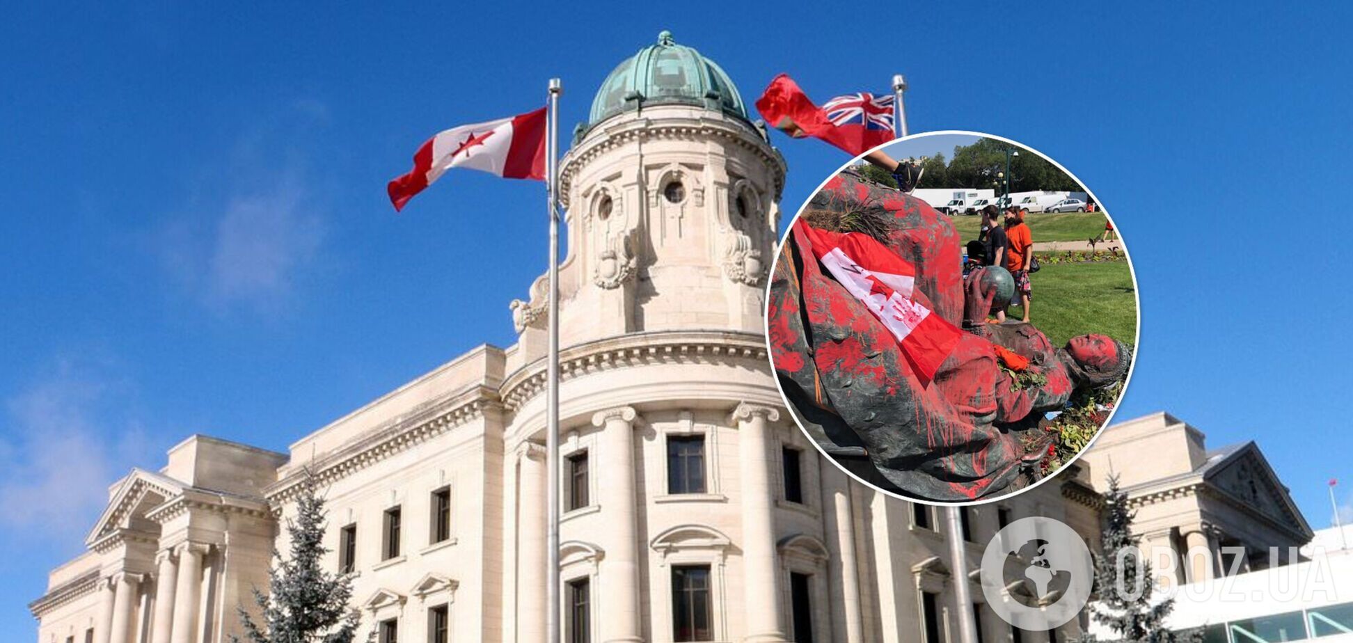 В Канаде скинули памятники Виктории и Елизавете II в знак протеста. Фото и видео