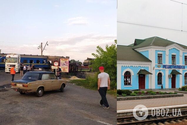 Біля станції Решетилівка поїзд зіткнувся з вантажним трейлером