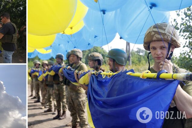 В сердце 'ДНР' отправили огромный флаг Украины. Фото