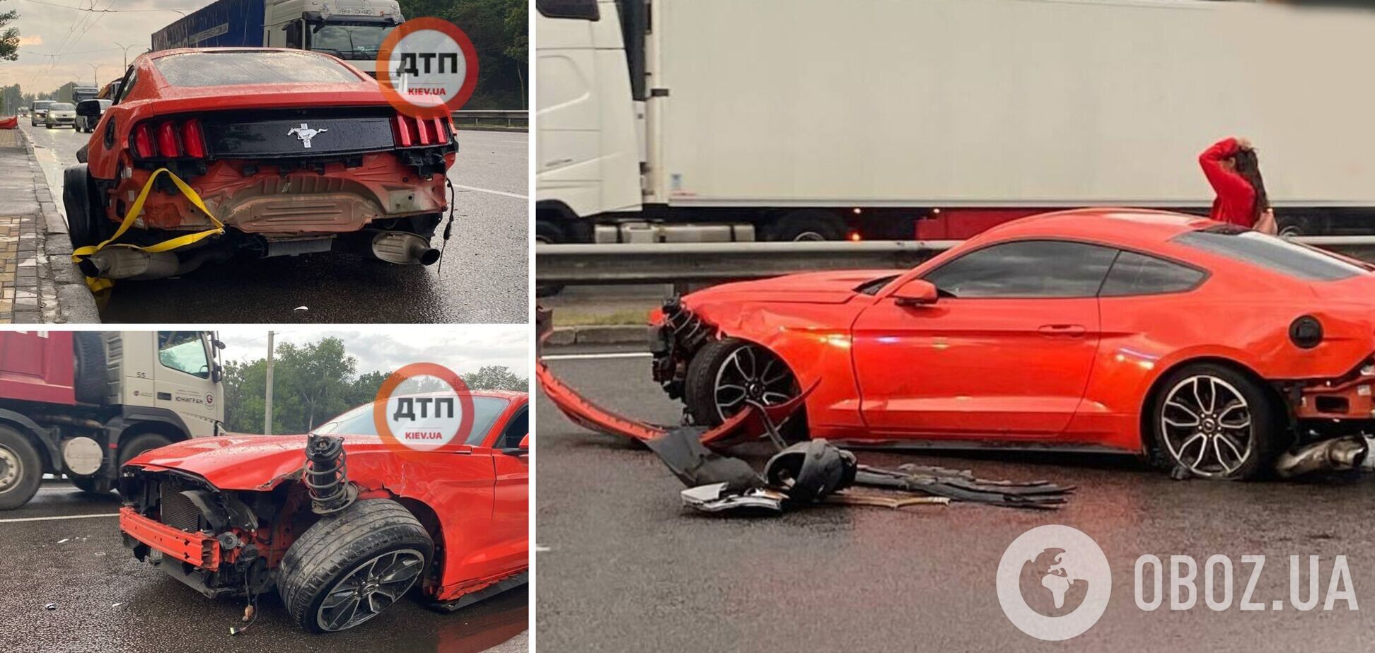 Киевлянин 'шиканул' на 30-летний юбилей и в хлам разбил арендованный Mustang. Фото того, что осталось от спорткара