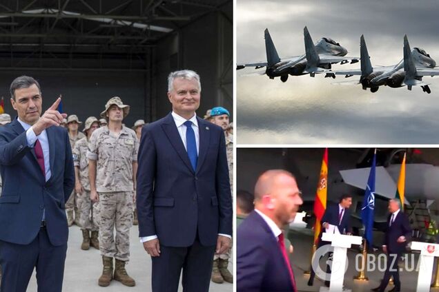 У Литві екстрено перервали брифінг політиків на базі НАТО через російські літаки. Відео