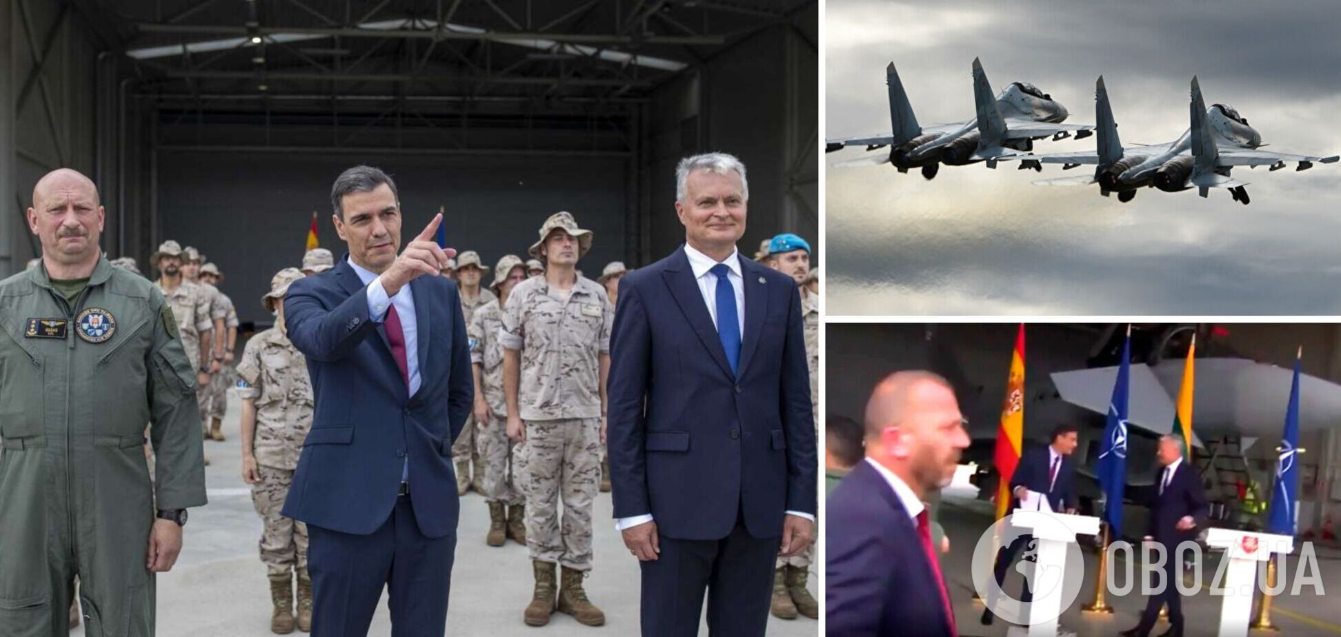 У Литві екстрено перервали брифінг політиків на базі НАТО через російські літаки. Відео