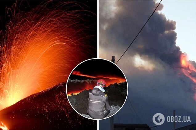 На Сицилии произошло очередное извержение вулкана Этна, которое сопровождалось землетрясением. Видео