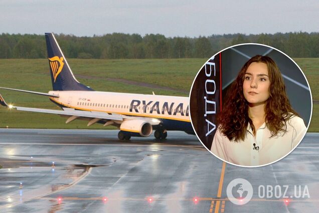 Дівчина Протасевича заявила держТБ Білорусі, що до посадки літака Ryanair причетні його ексколеги. Відео