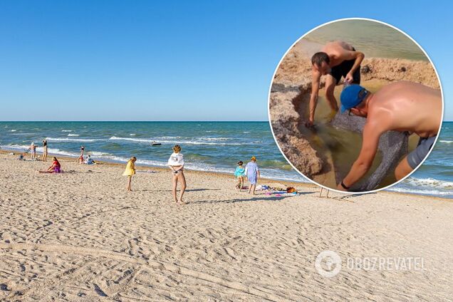 На Азовском море туристы нашли необычный способ спасения от назойливых медуз. Видео