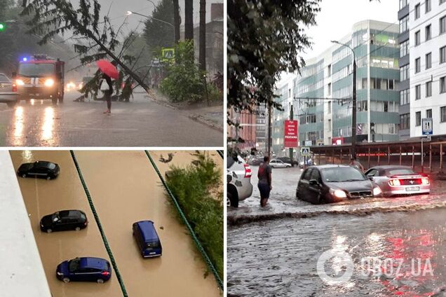 У Хмельницькому потужна злива перетворила вулиці на вируючі річки. Фото і відео наслідків