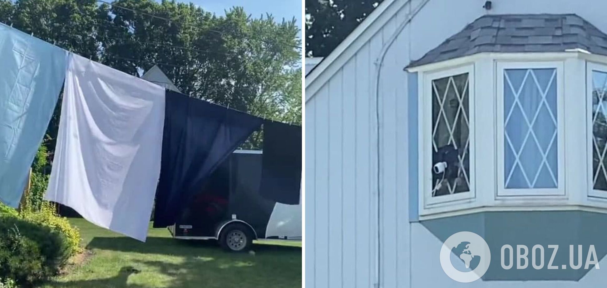 Пара за допомогою білизни сховалася від надокучливого сусіда: він стежить через камери. Відео