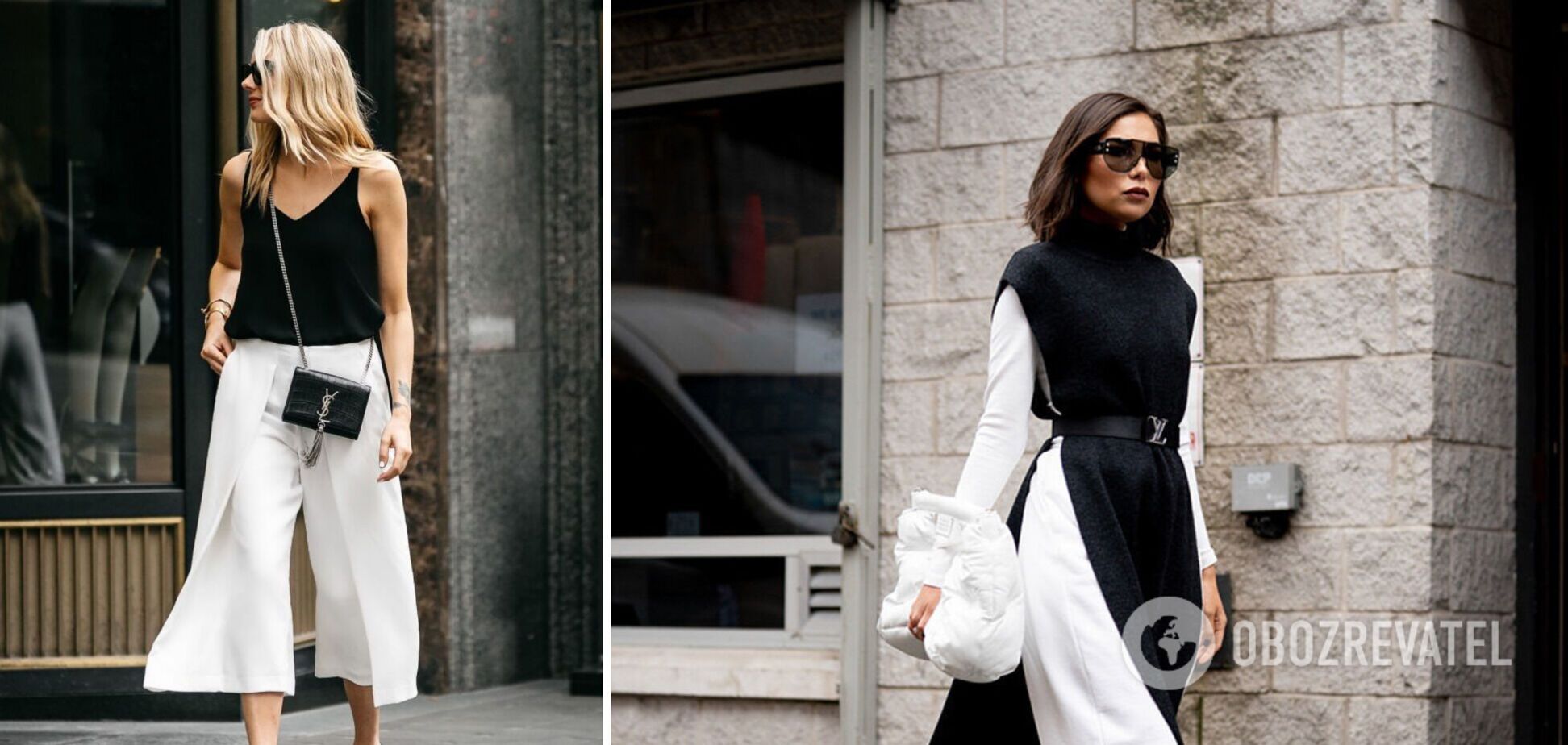 С чем сочетать черно-белые вещи: стилист показала модные луки. Фото