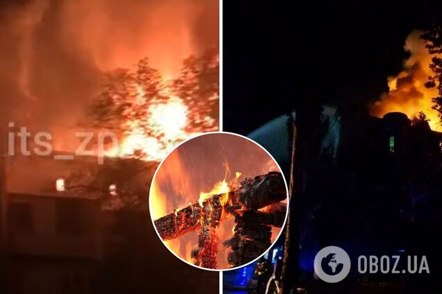 В Запорожье прогремел взрыв в многоэтажке, дом охватил пожар. Фото и видео