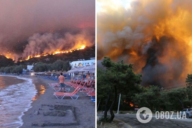 В Греции и Италии бушуют масштабные лесные пожары, к борьбе с огнем привлекли сотни людей. Фото и видео